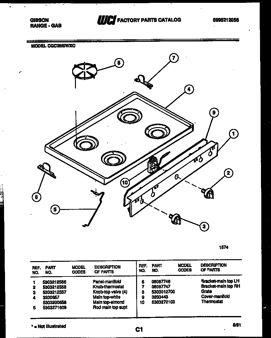 Cooktop parts