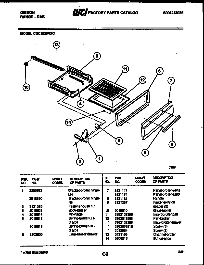 Broiler drawer parts