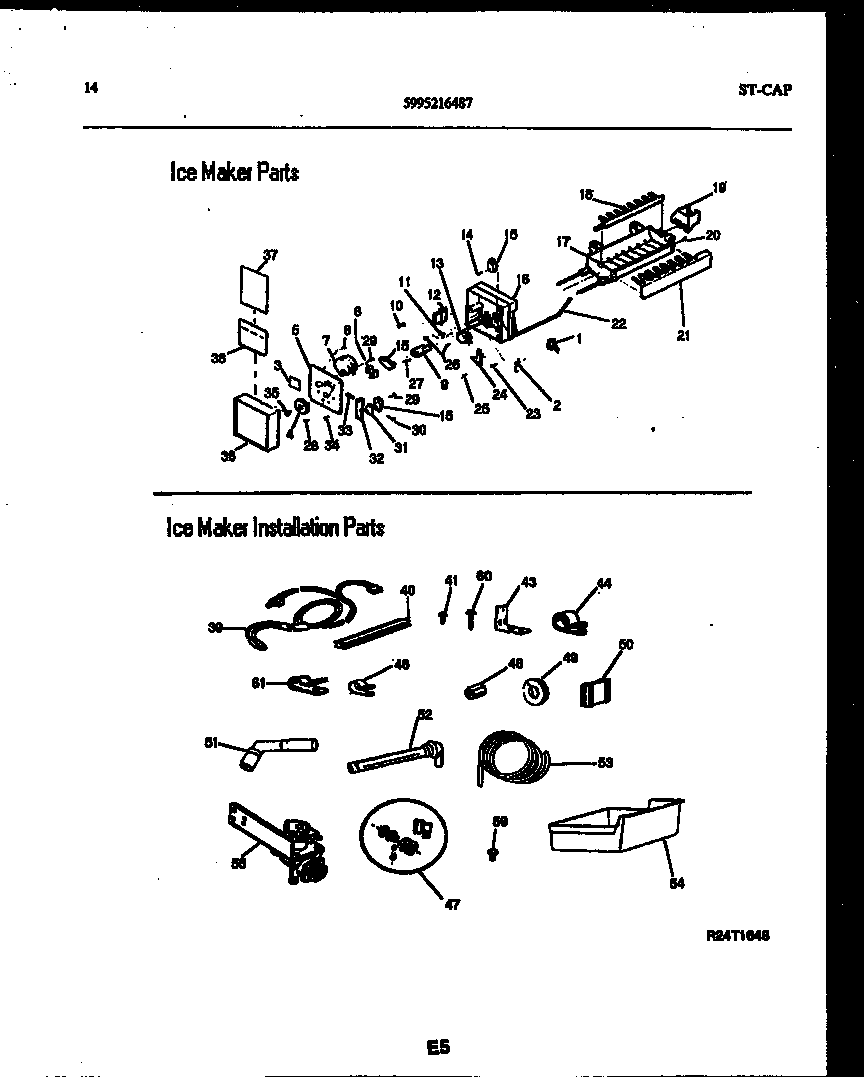 Ice maker and ice maker installation parts