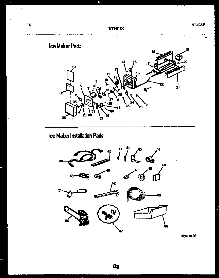ICE MAKER AND ICE MAKER INSTALLATION PARTS
