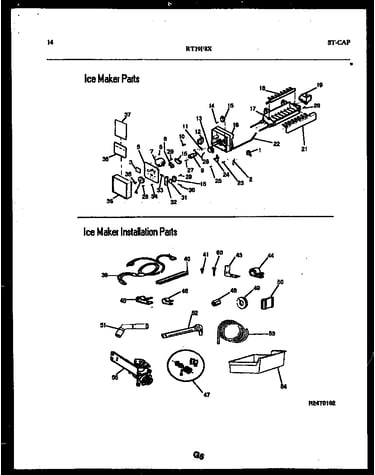 Ice maker and ice maker installation parts