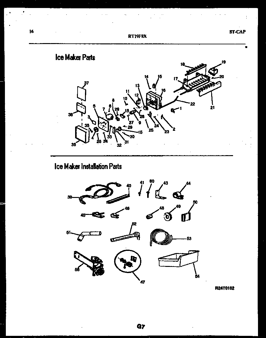ICE MAKER AND ICE MAKER INSTALLATION PARTS