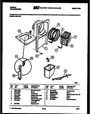 Water and condensing parts