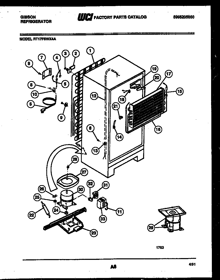 System and automatic defrost parts