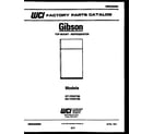 Gibson RT17F2WT3B cover page diagram