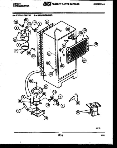 System and automatic defrost parts