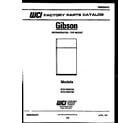 Gibson RT21F6WV3C cover page diagram