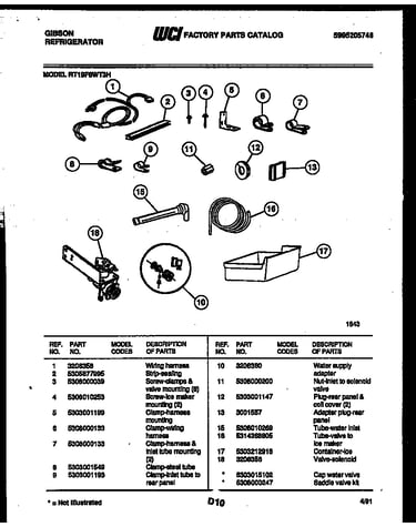 Ice maker installation parts