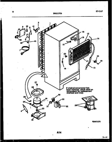 System and automatic defrost parts