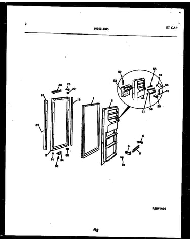 Freezer door parts