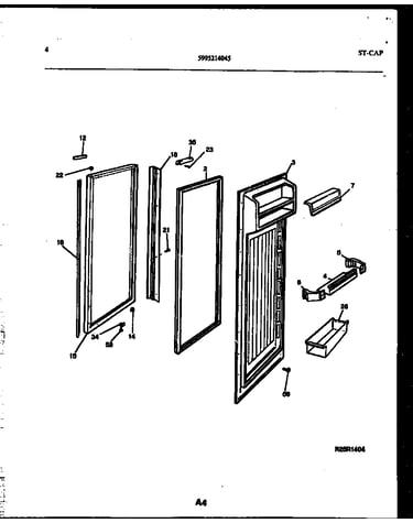 Refrigerator door parts