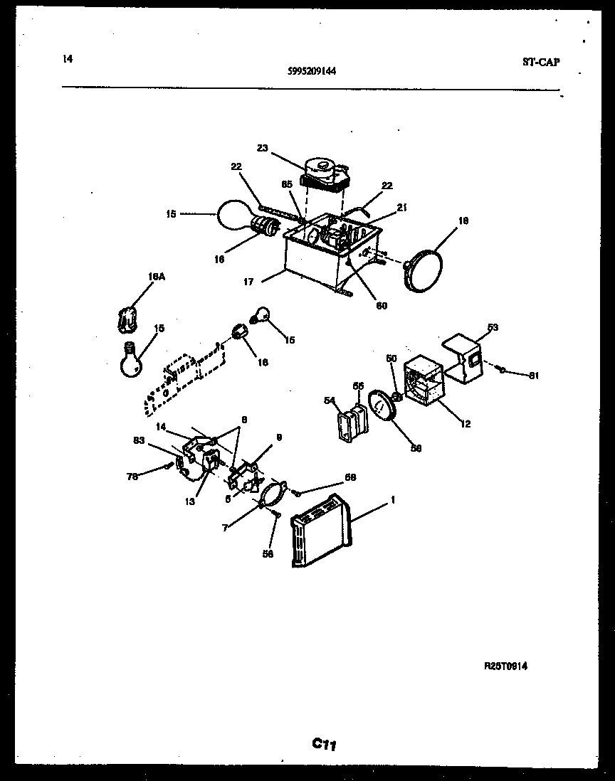 REFRIGERATOR CONTROL ASSEMBLY, DAMPER CONTROL ASSEMBLY AND F