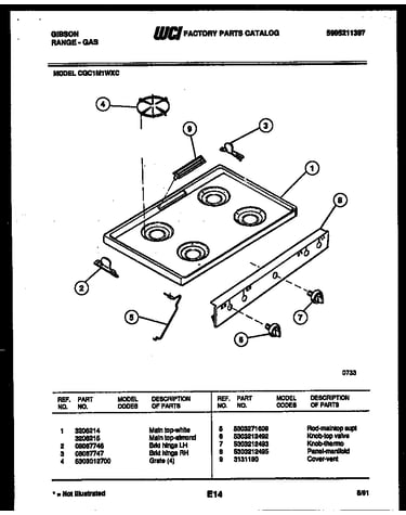 Cooktop parts