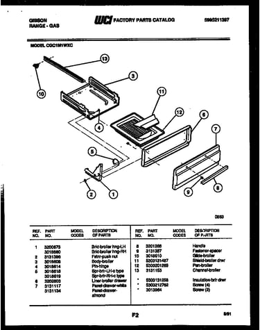 Broiler drawer parts
