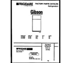 Gibson RT17F5WX4B cover page diagram
