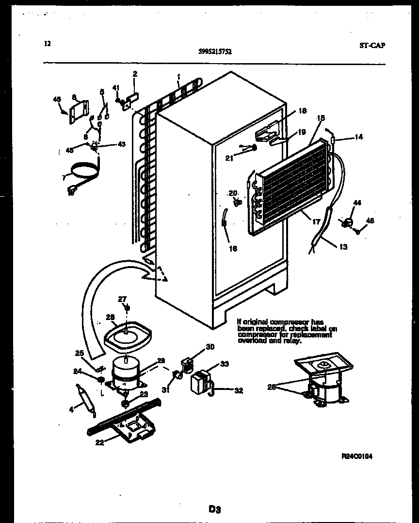 System and automatic defrost parts