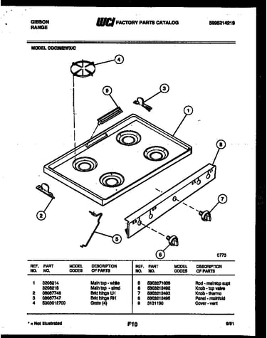 Cooktop parts