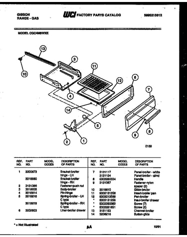 Broiler drawer parts