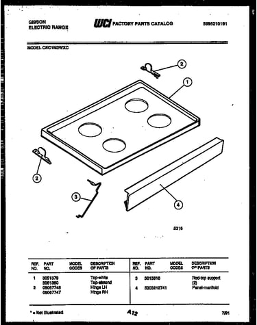 Cooktop parts
