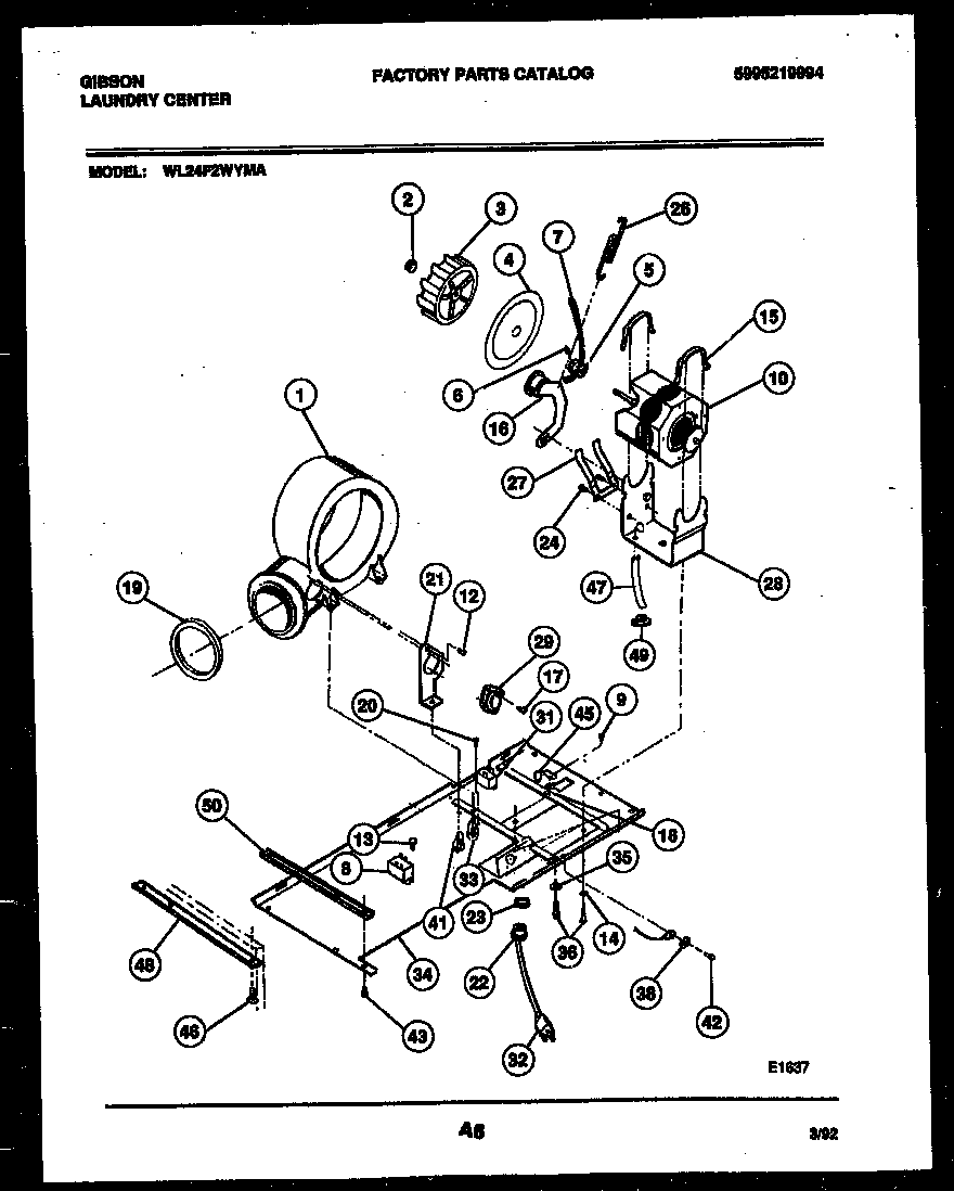 Blower, idler arm clutch and motor parts