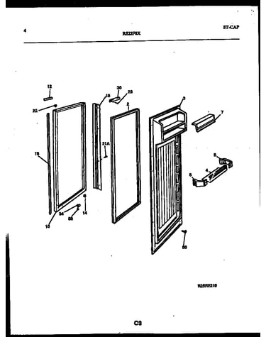 Refrigerator door parts