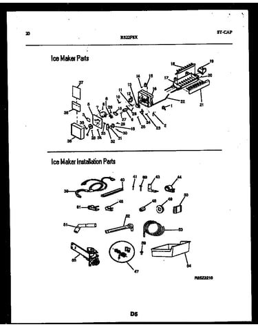 Ice maker and ice maker installation parts