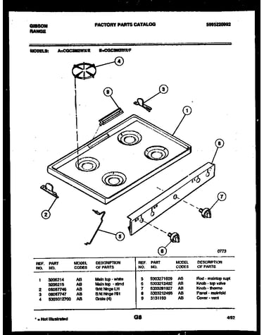 Cooktop parts