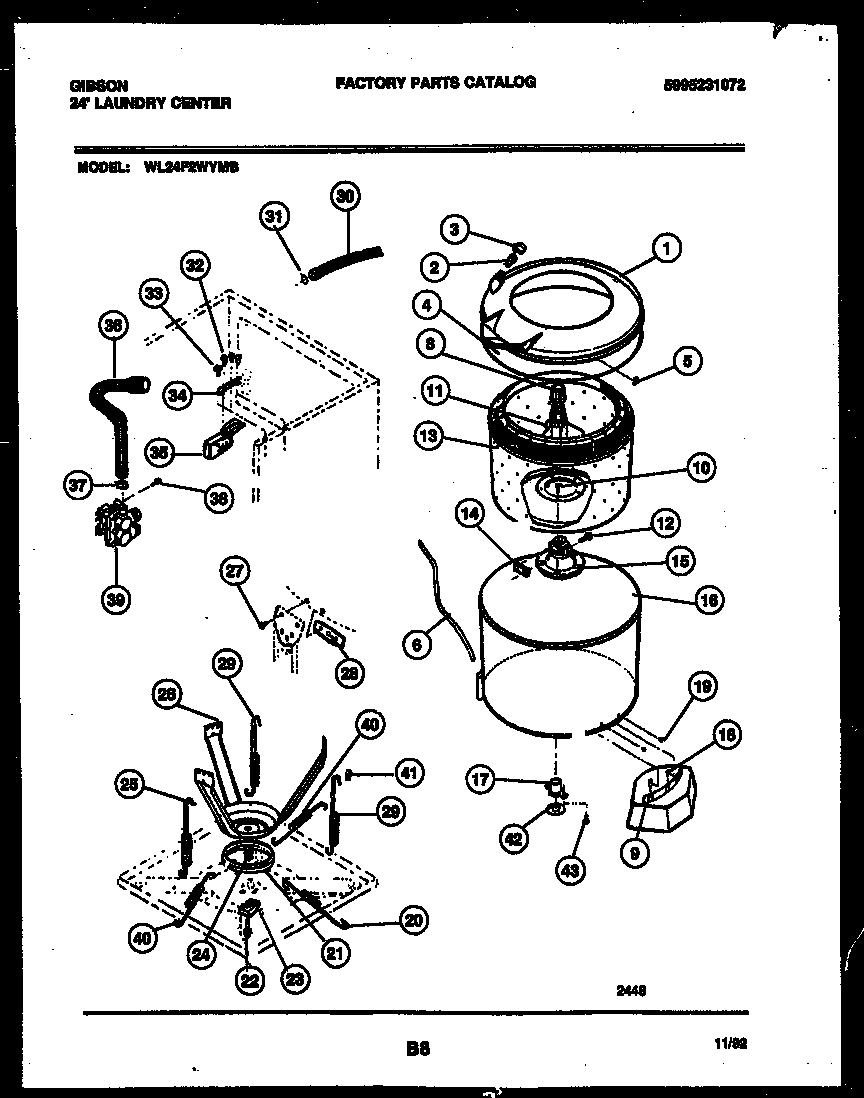 TUB AND WATER INLET