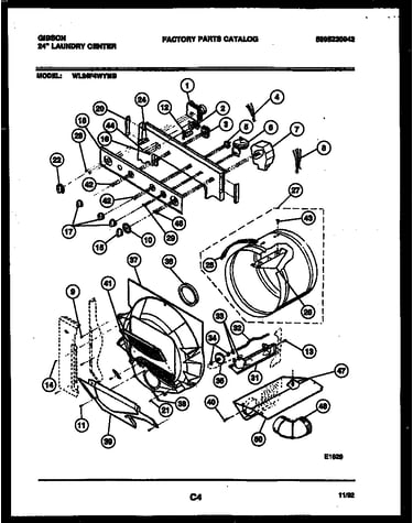 Control, drum and blower parts