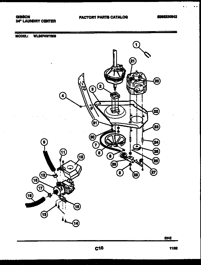 Motor and idler arm clutch