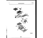 Universal/Multiflex (Frigidaire) MRT17CHAW0 shelves and supports diagram