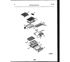 Universal/Multiflex (Frigidaire) MRT15CHAW0 shelves and supports diagram