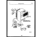 Universal/Multiflex (Frigidaire) MRT15CHAA0 system and automatic defrost parts diagram