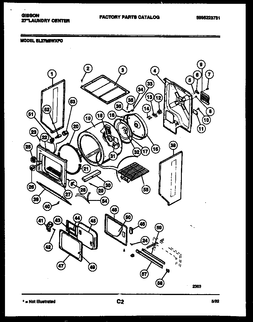 CABINET AND COMPONENT PARTS