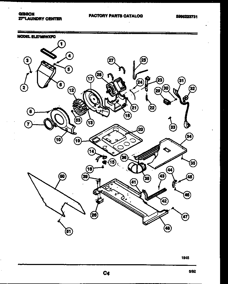 BLOWER, IDLER ARM CLUTCH AND MOTOR PARTS