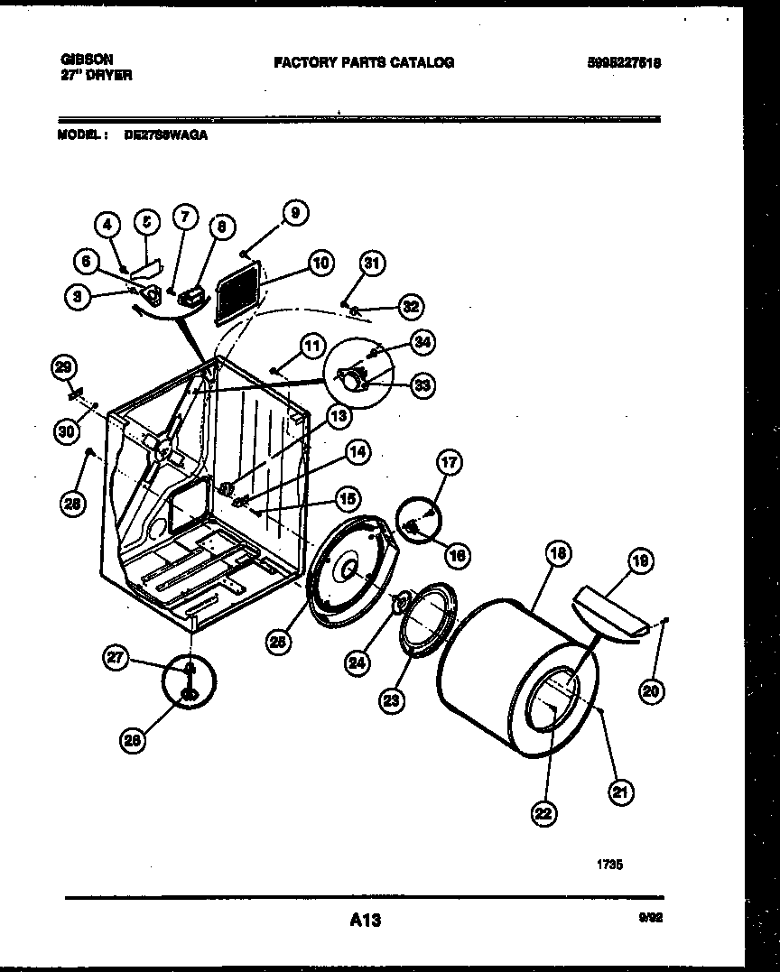 Cabinet and component parts