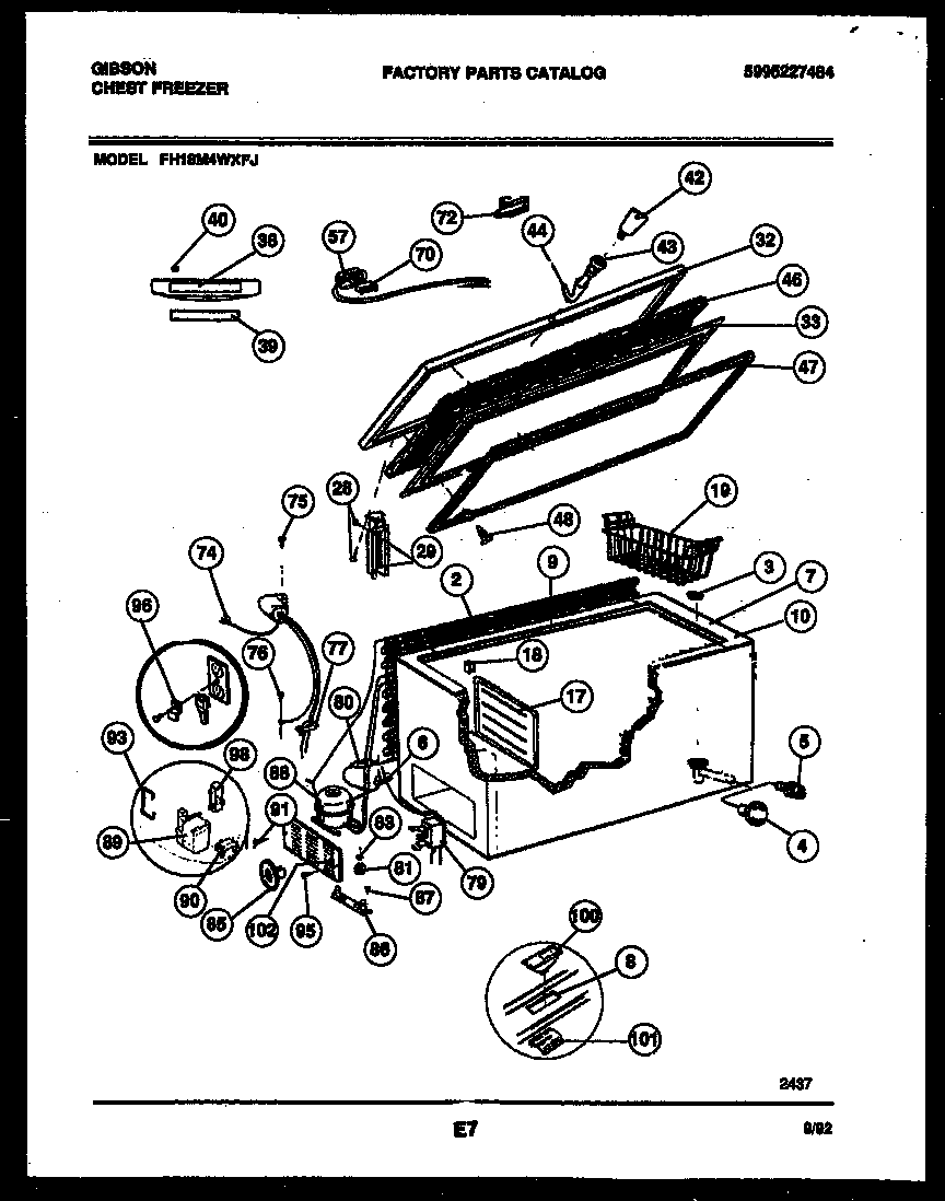Chest freezer parts