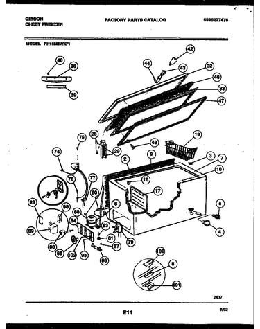 Chest freezer parts