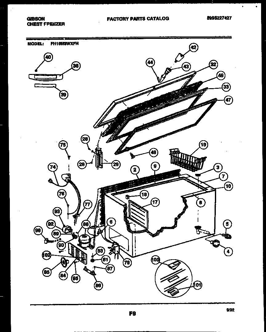 Chest freezer parts