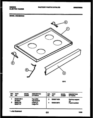 Cooktop parts