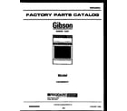 Gibson CGC3S5WXF cover page diagram