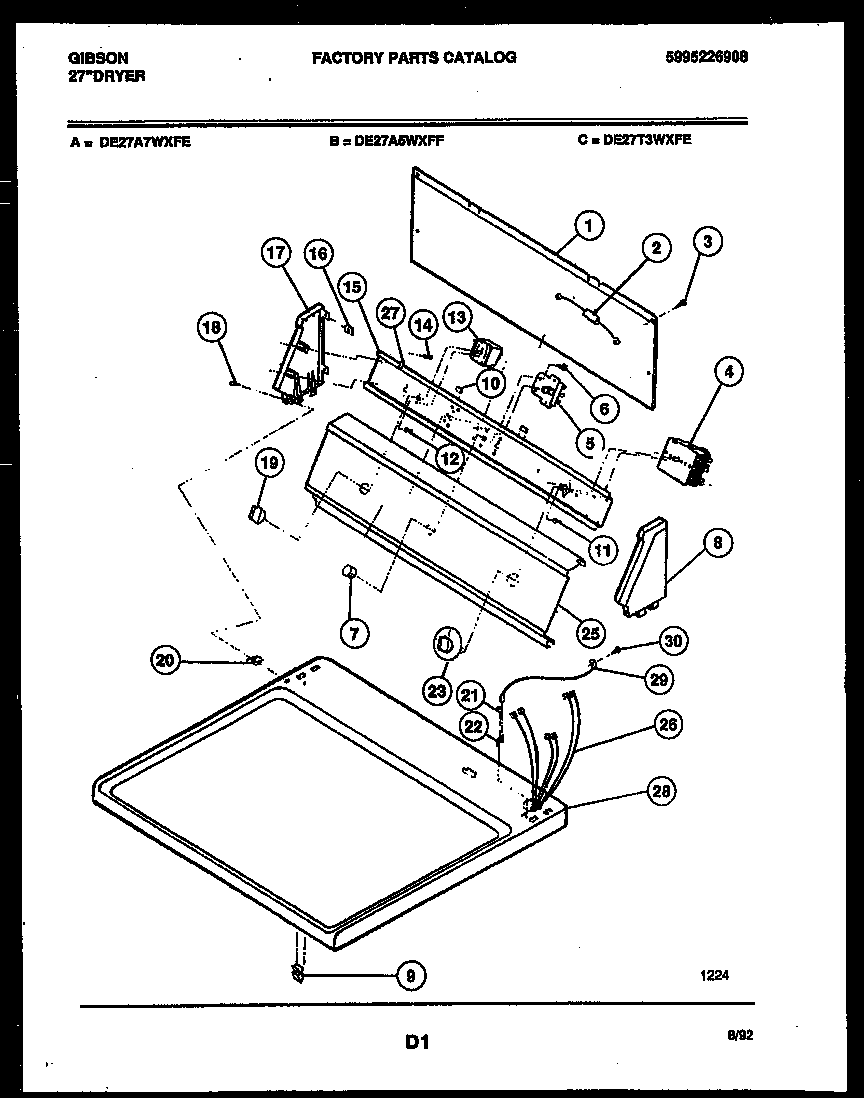 CONSOLE AND CONTROL PARTS