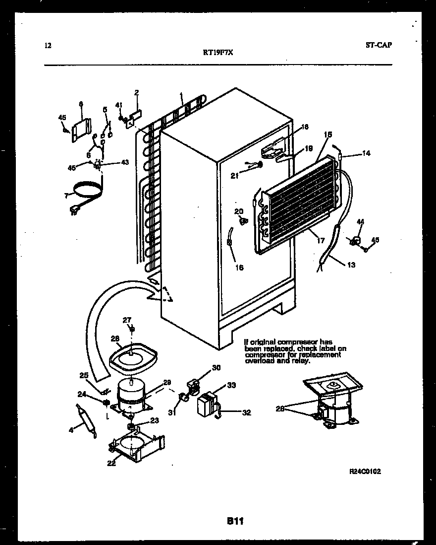 System and automatic defrost parts