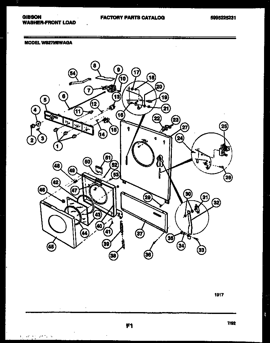 CONTROL AND DOOR PARTS