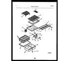 White-Westinghouse GTN181BL0 shelves and supports diagram