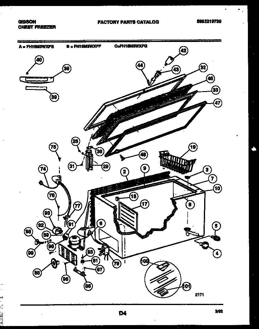 CHEST FREEZER PARTS