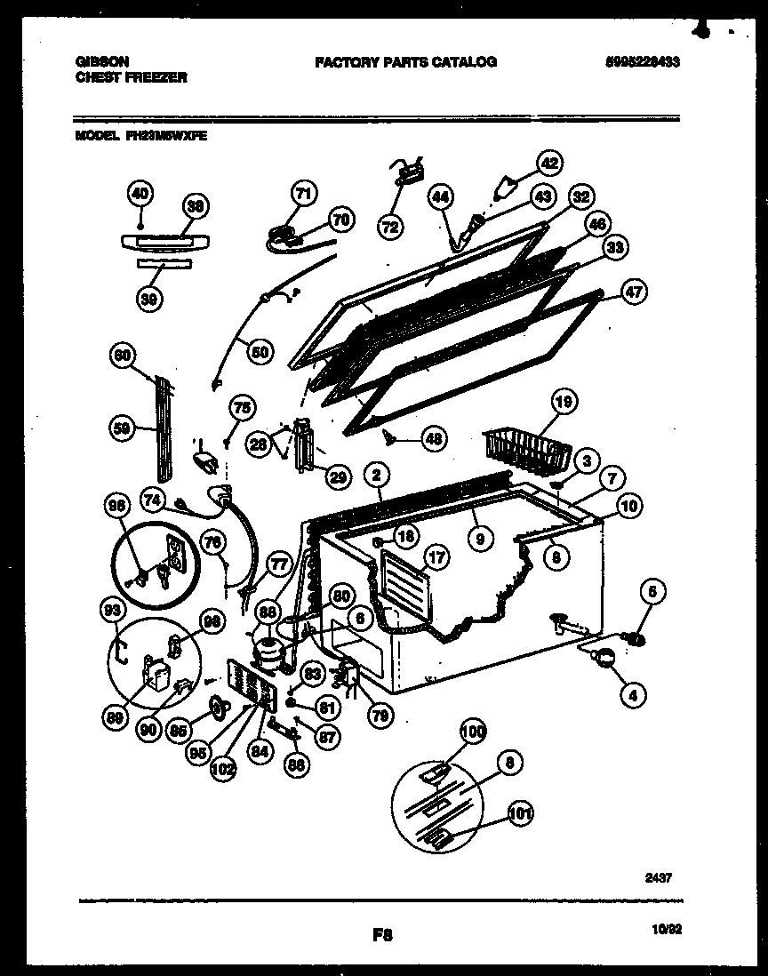 Chest freezer parts