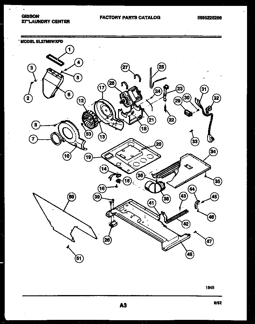 Blower, idler arm clutch and motor parts