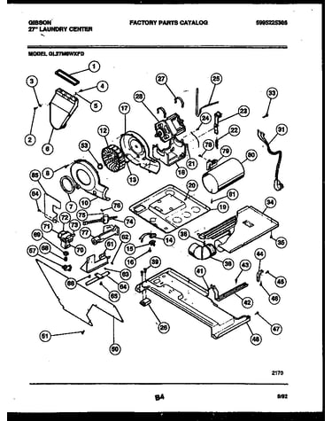 Blower, idler arm clutch and motor parts