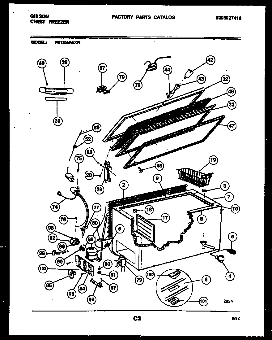 Chest freezer parts